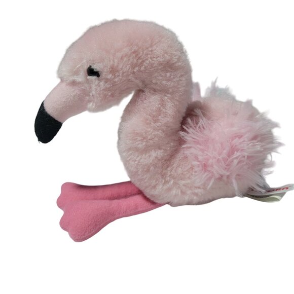 Aurora Fancy Pals Pink Flamingo Purse 7 inch Plush Handbag Stuffed Animal Bag - Picture 4 of 8